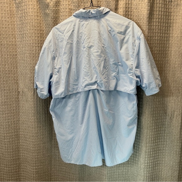 Gander Mountain Guide Series Men's Light Blue Checkered Shirt - Picture 4 of 7